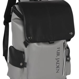 FUR JADEN Vegan Leather Stylish Casual Laptop Backpack